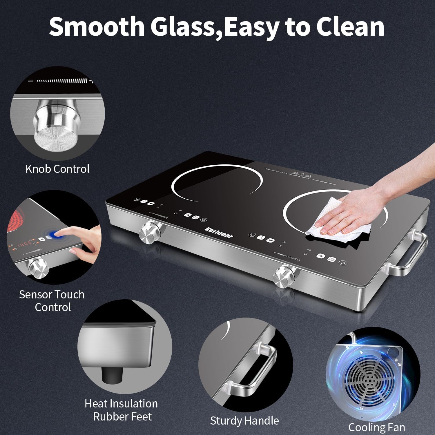 Karinear Seramik Ocak 2 Bölgel - Induction Cooktop Portable incelemesi ve fiyatı
