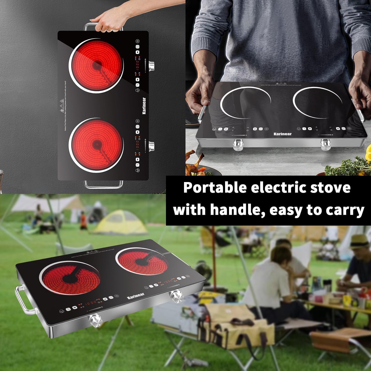 Karinear Seramik Ocak 2 Bölgel - Induction Cooktop Portable incelemesi ve fiyatı